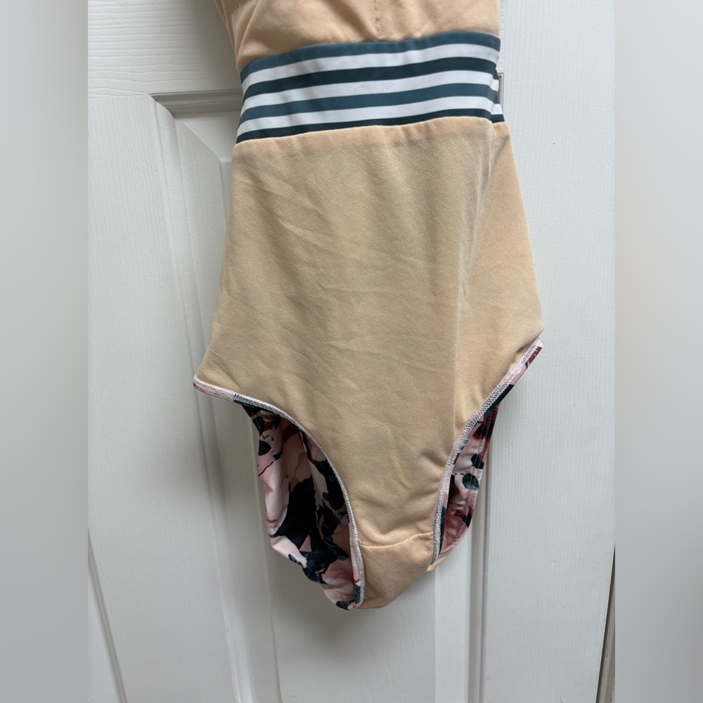 Albion one piece swimsuit floral stripe size S - Picture 5 of 7